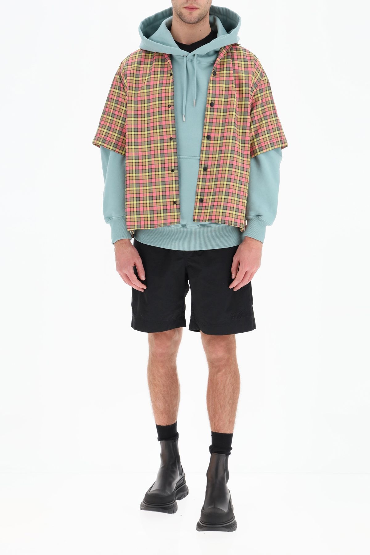 CHECKERED SHIRT WITH LOGO - 2