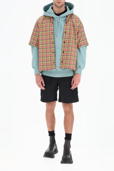 MSGM CHECKERED SHIRT WITH LOGO outlook