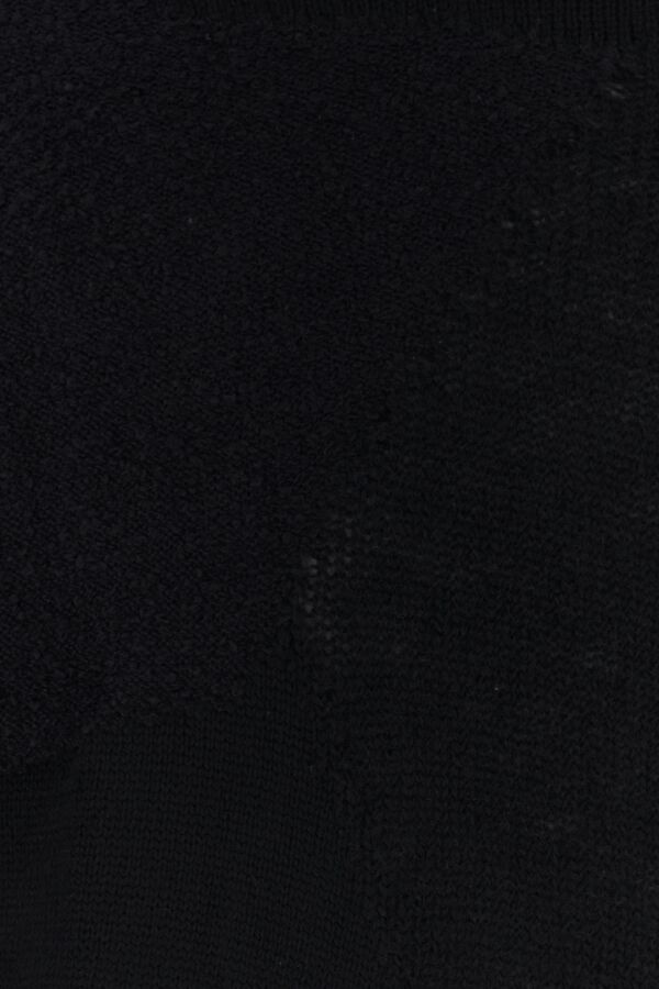 Black wool blend oversize sweater - 3