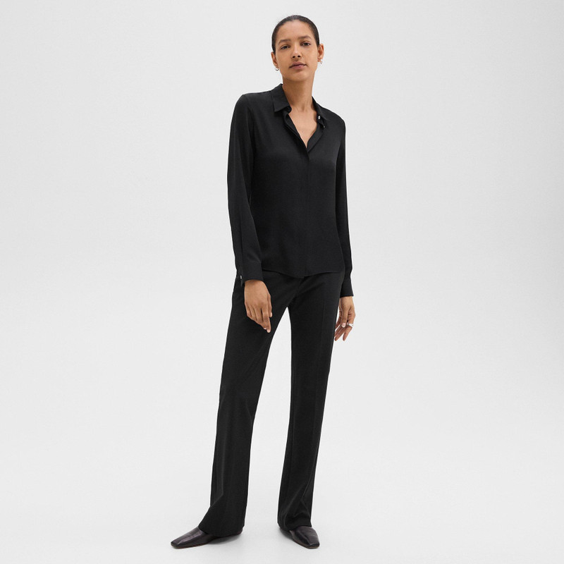 Theory Fitted Shirt in Silk Georgette outlook