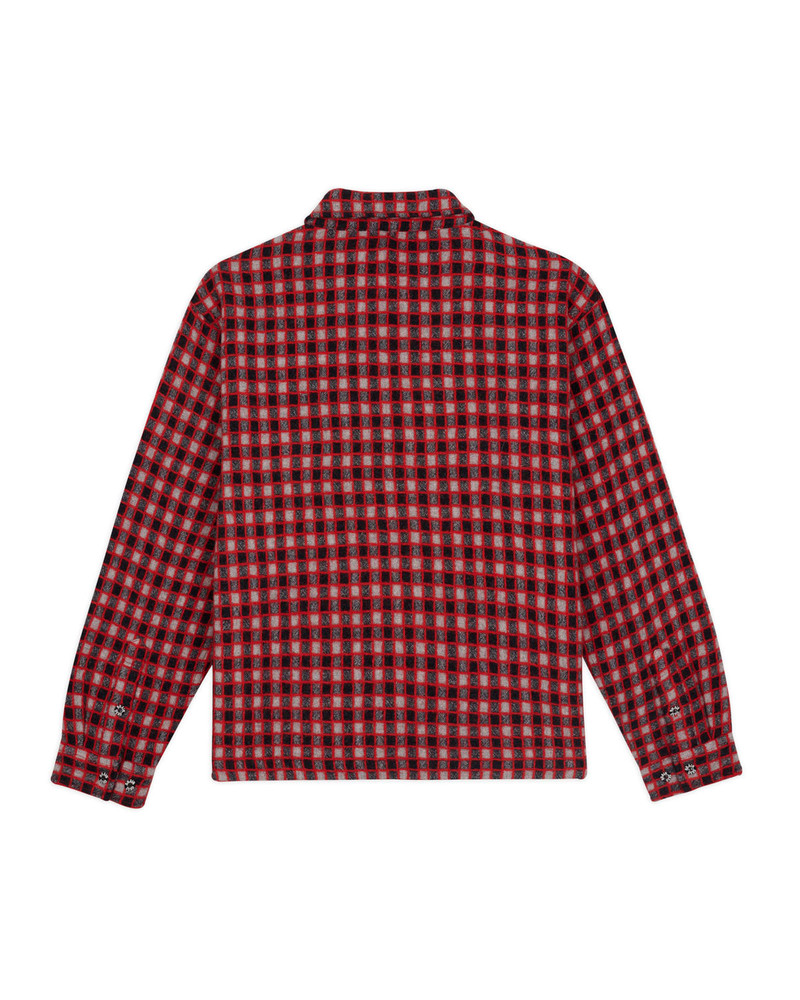 BRAIN DEAD Check Mate Flannel Zip Shirt - Black Multi outlook