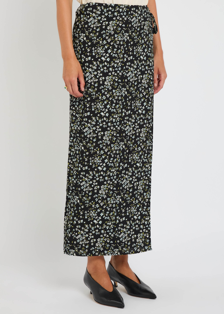 Reformation Opal Floral-print Crepe Midi Wrap Skirt - 2