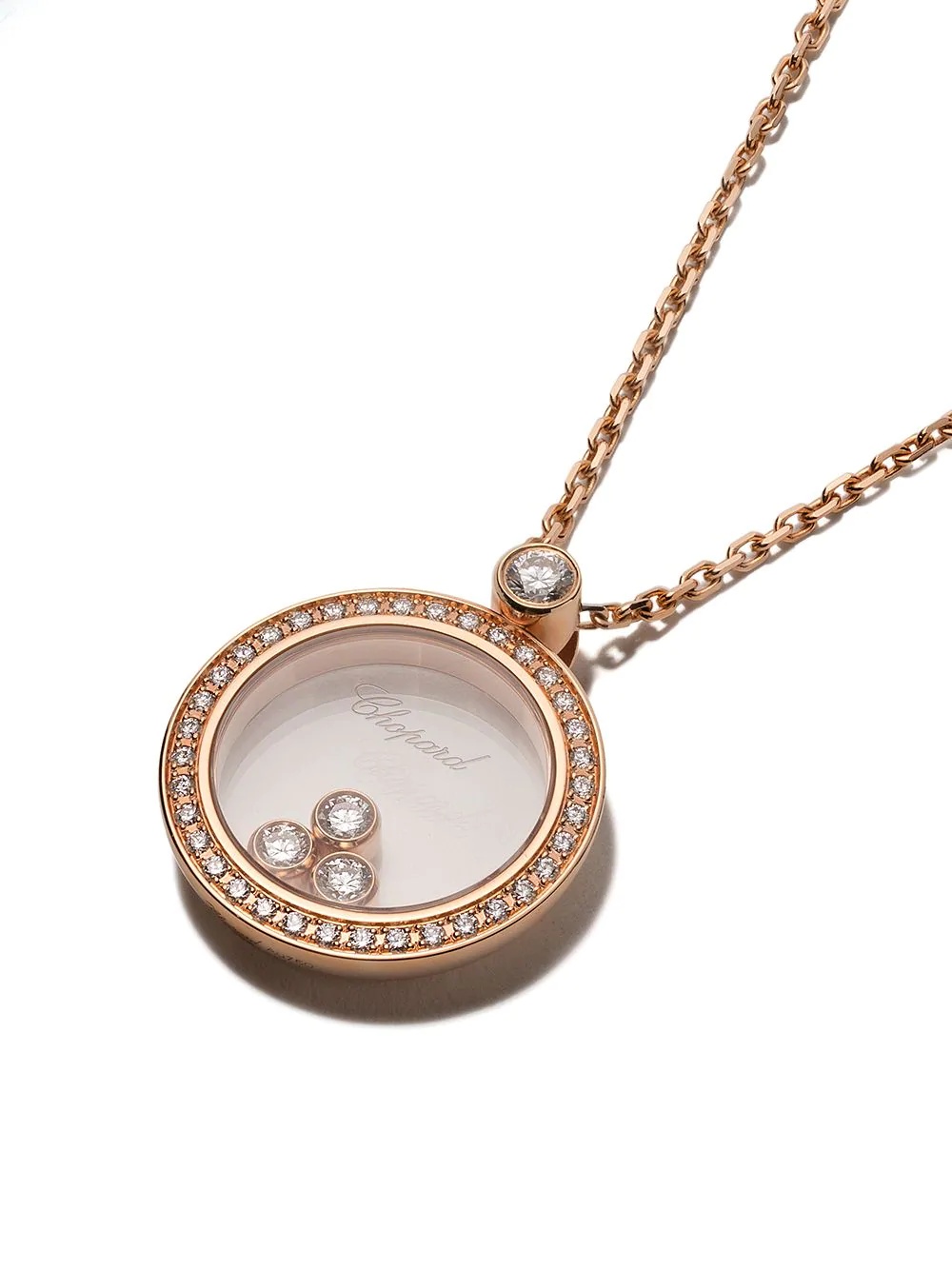 18kt rose gold Happy Diamonds Icons pendant necklace - 3