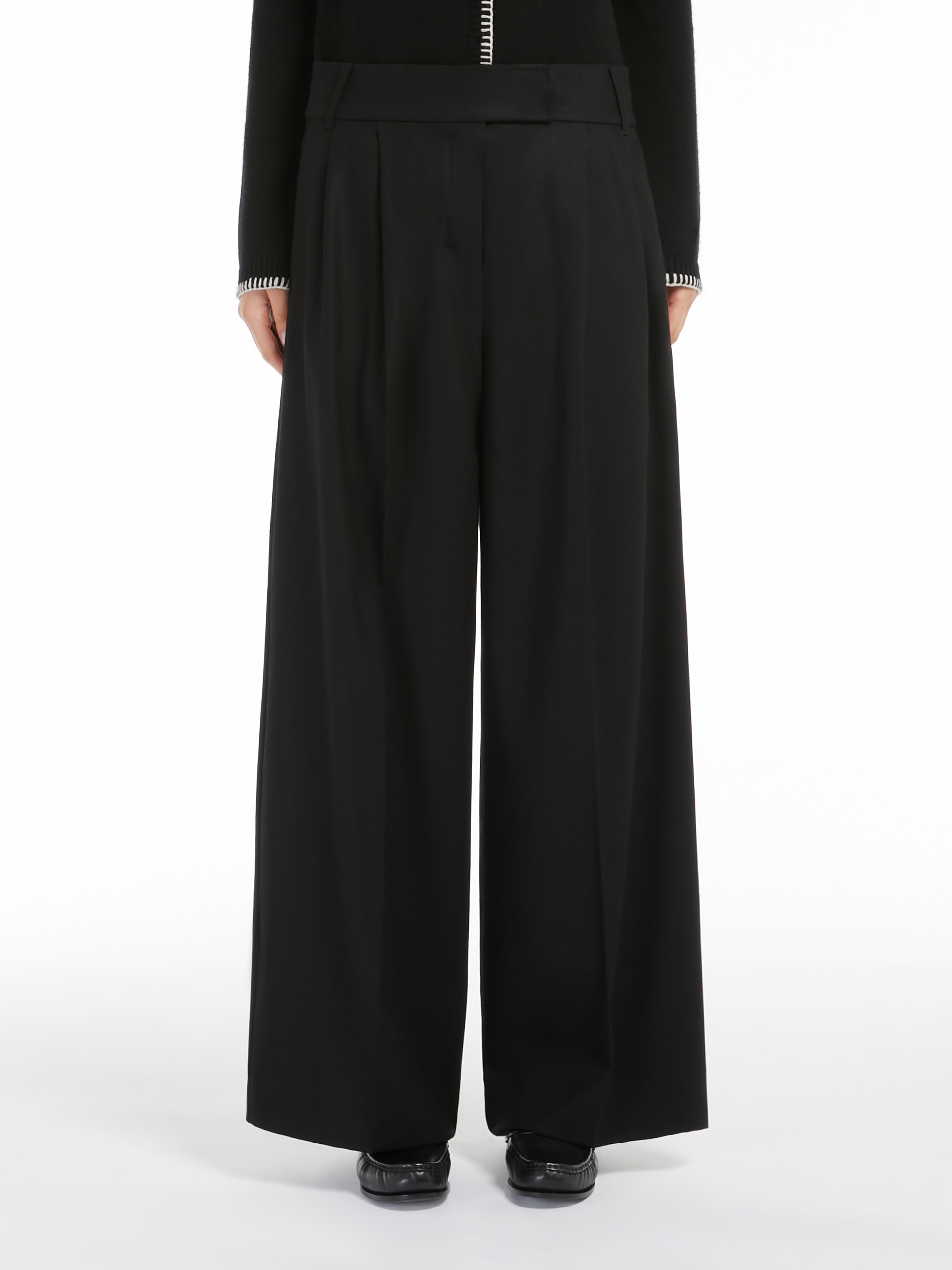 CARMEN Flannel wide-leg trousers - 3