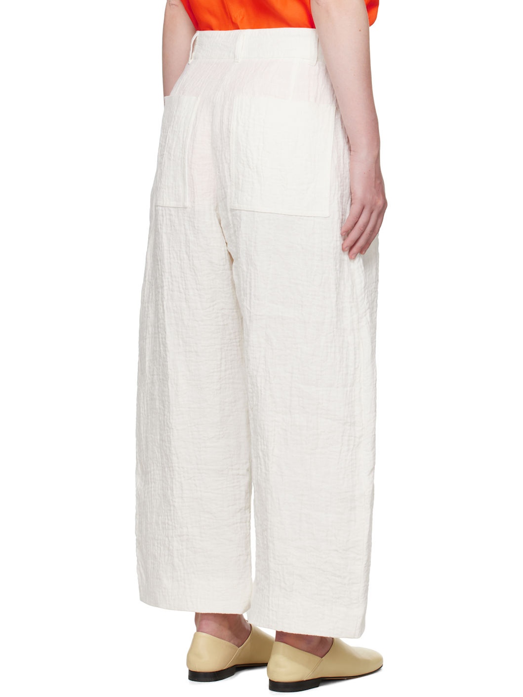 Off-White Chalco Linen Trousers - 3