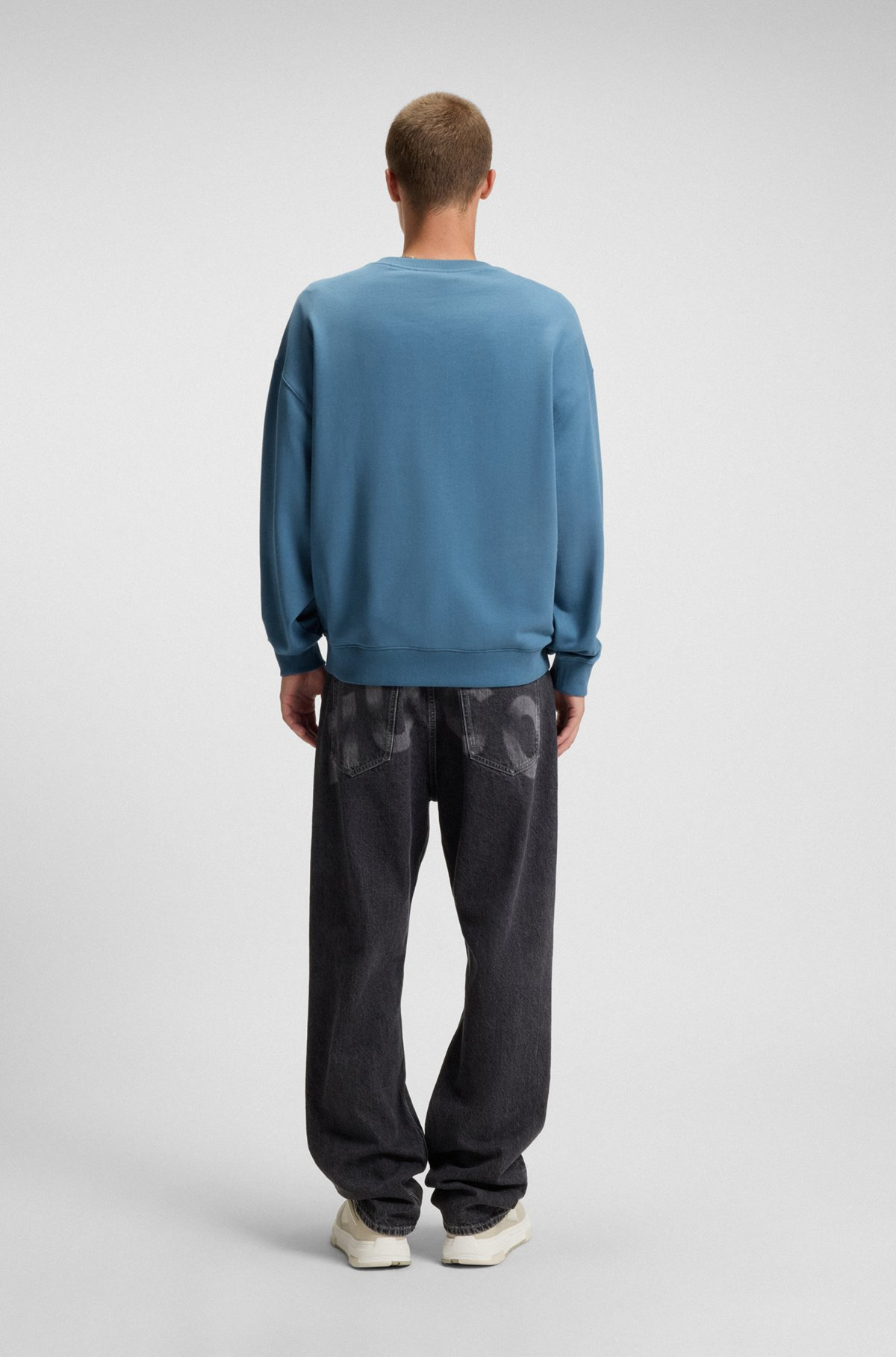 COTTON-TERRY SWEATSHIRT WITH OMBRÉ LOGO EMBROIDERY - 5
