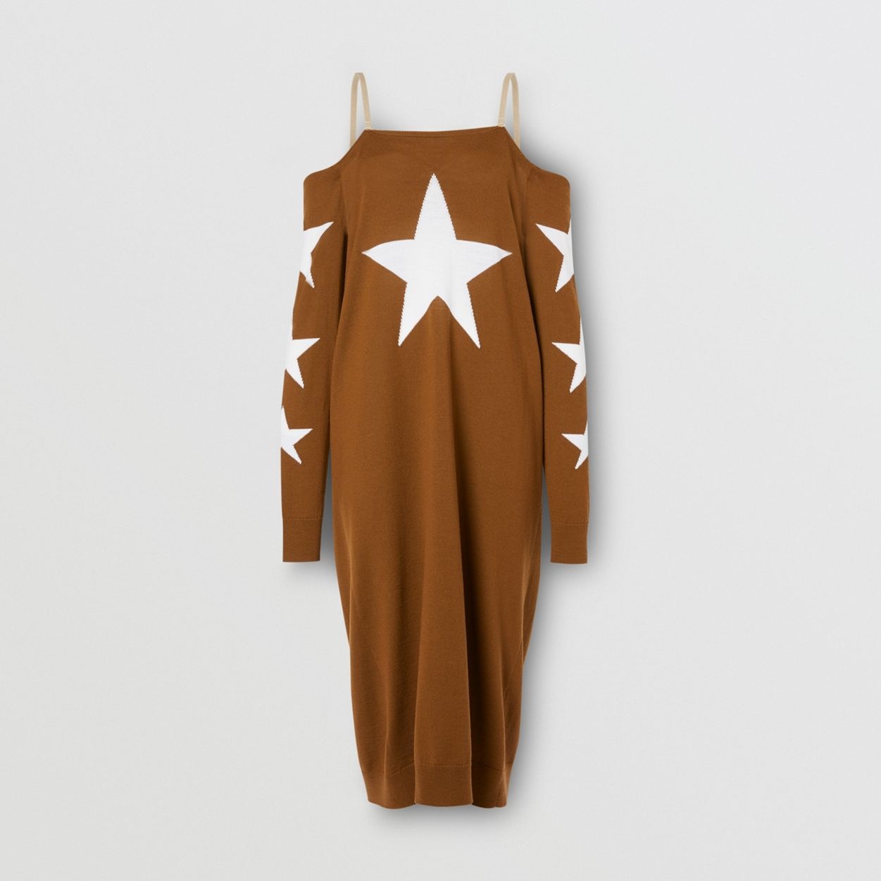 Star Motif Wool Reconstructed Sweater Dress - 7