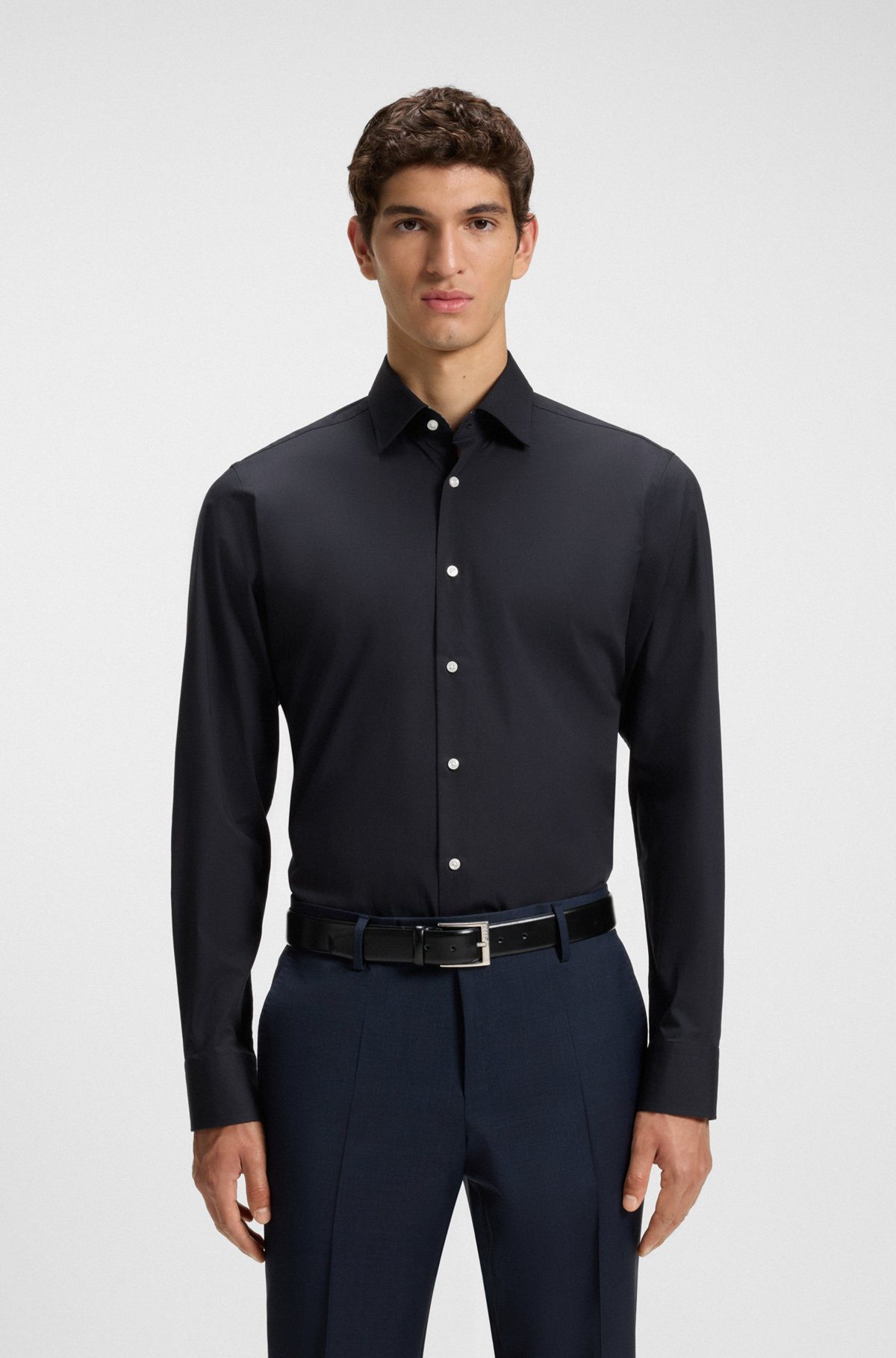 REGULAR-FIT SHIRT IN AUSTRIAN EASY-IRON COTTON POPLIN - 2