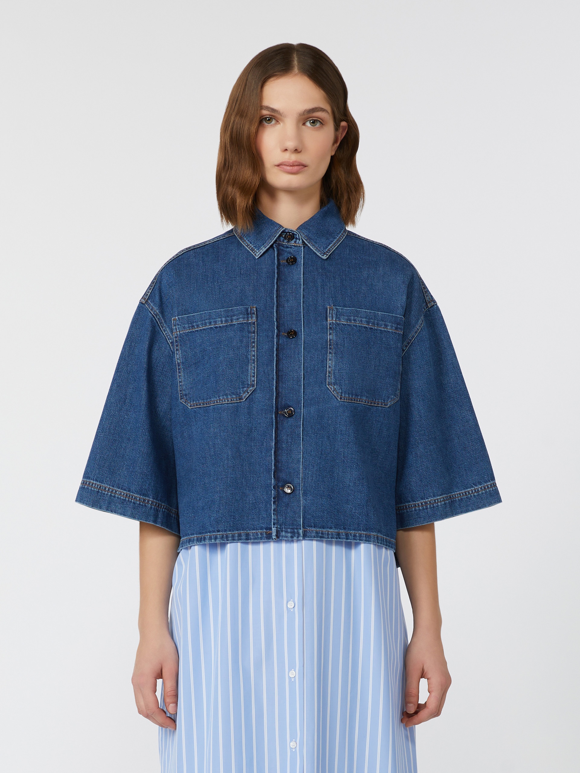ENZA Denim cropped shirt - 3