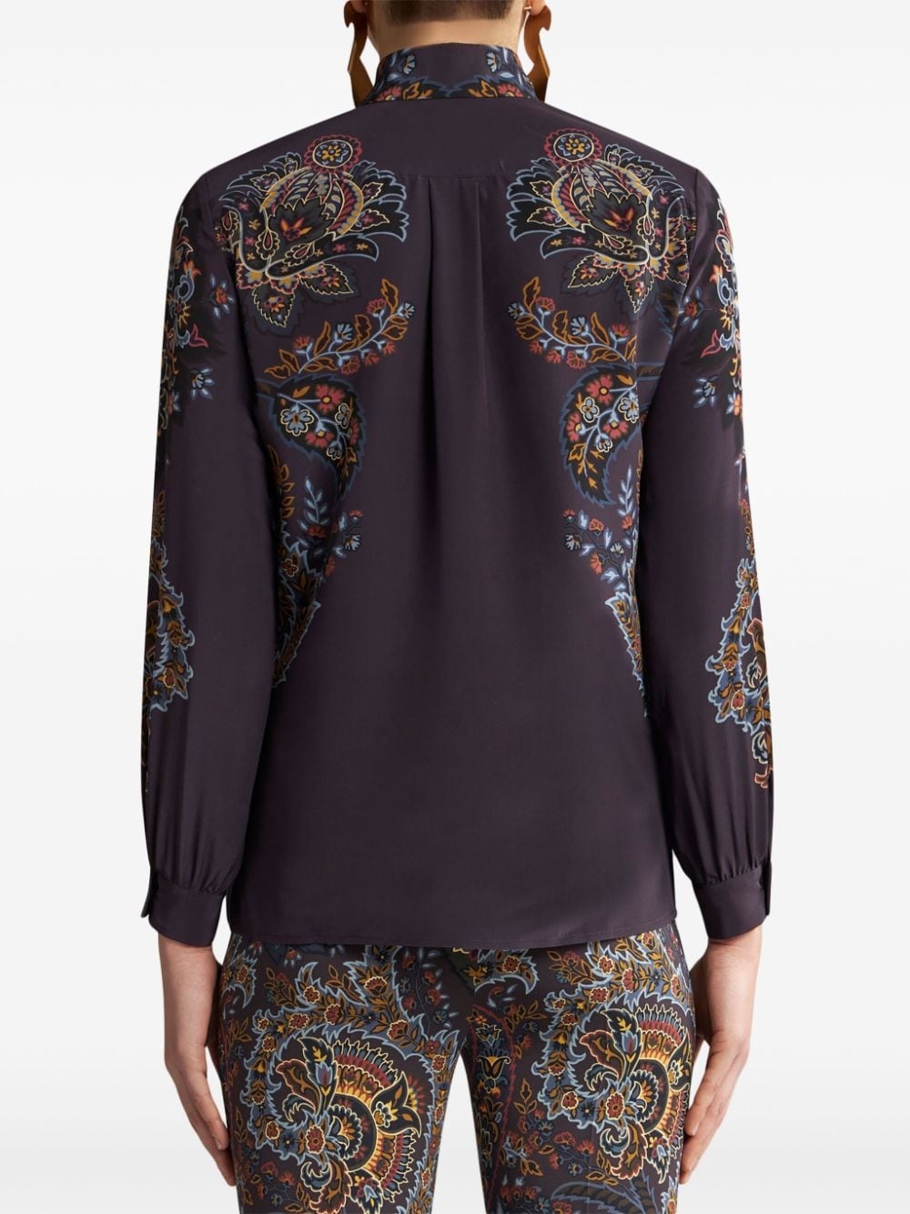 paisley-print silk shirt - 4