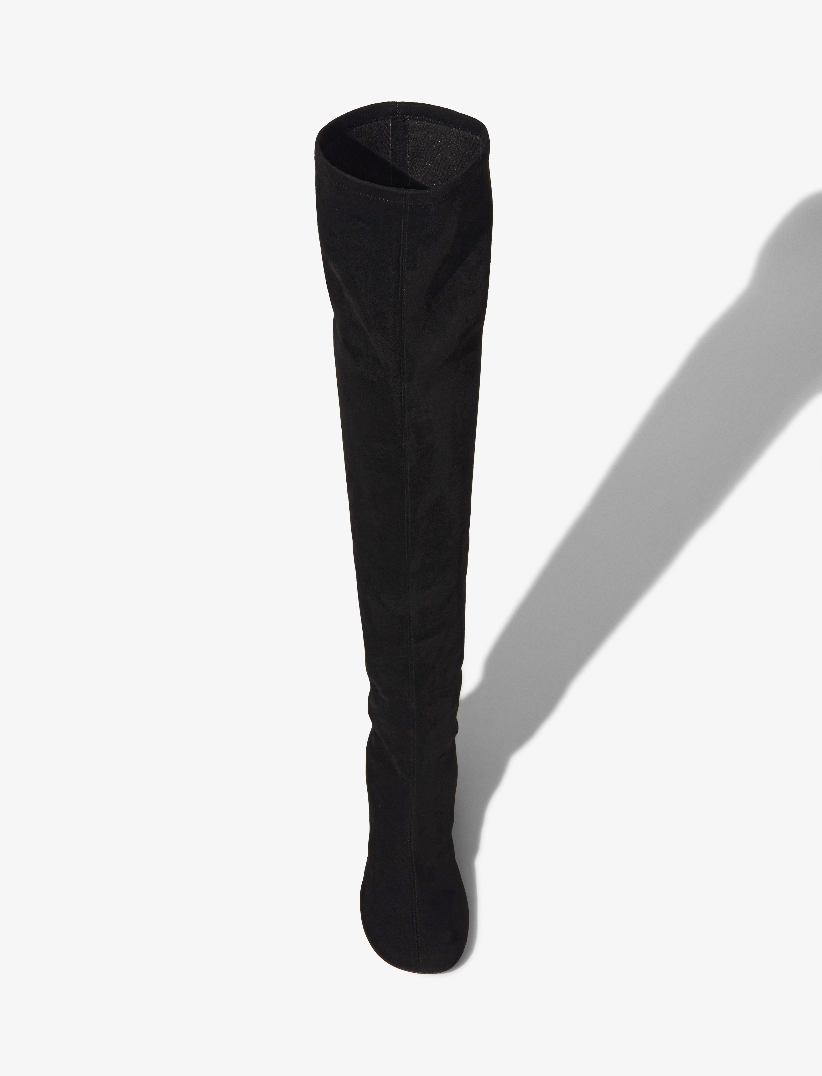 Glove Stretch Over The Knee Boots in Faux Suede - 4