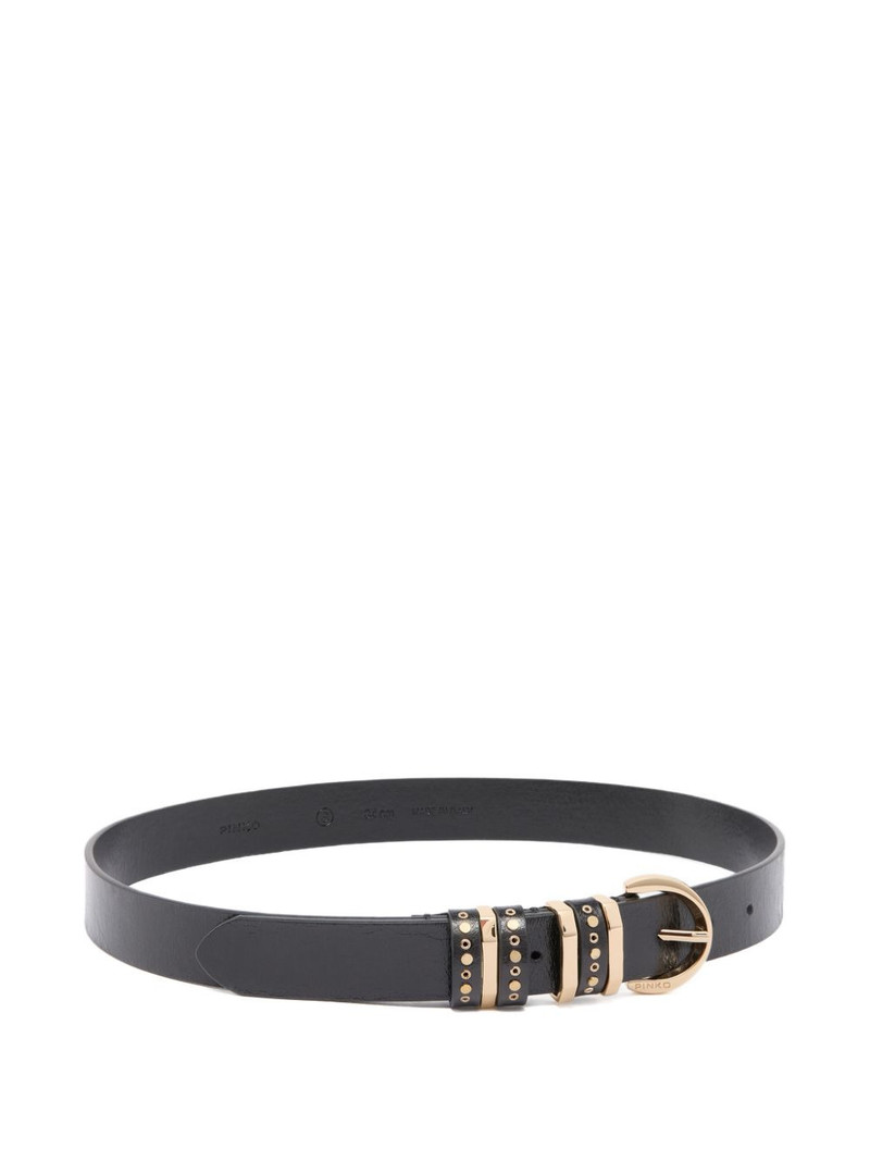 PINKO studded buckle leather belt outlook