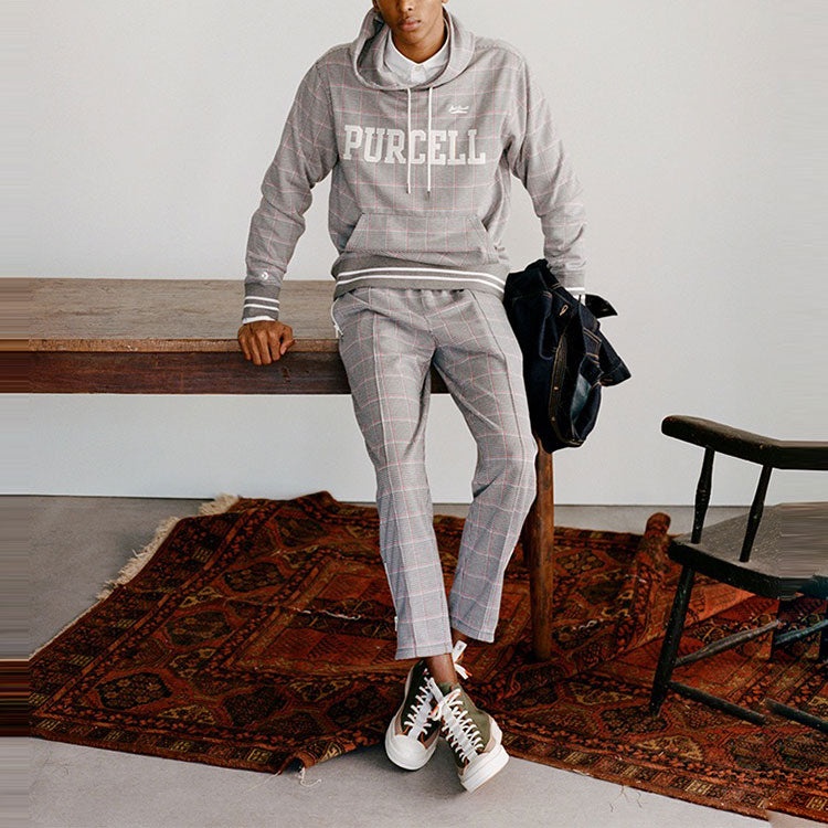 Converse x Todd Snyder Crossover Series Plaid Po Sports Pullover Couple Style Gray 10023349-432 - 3