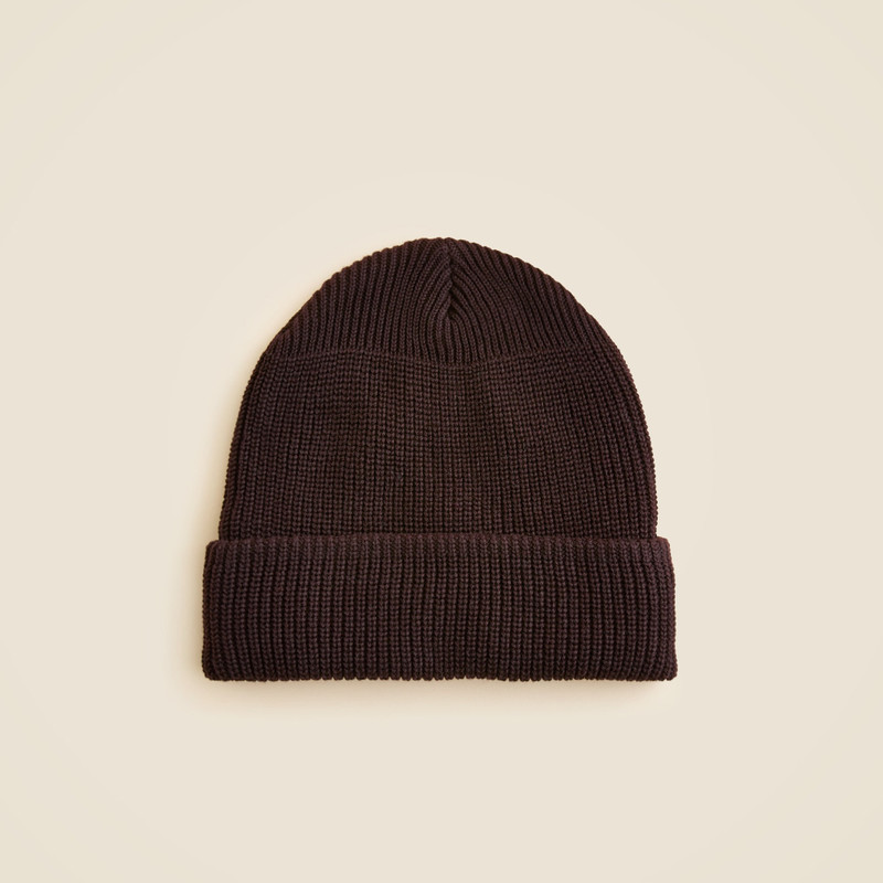Ribbed beanie in cotton 1