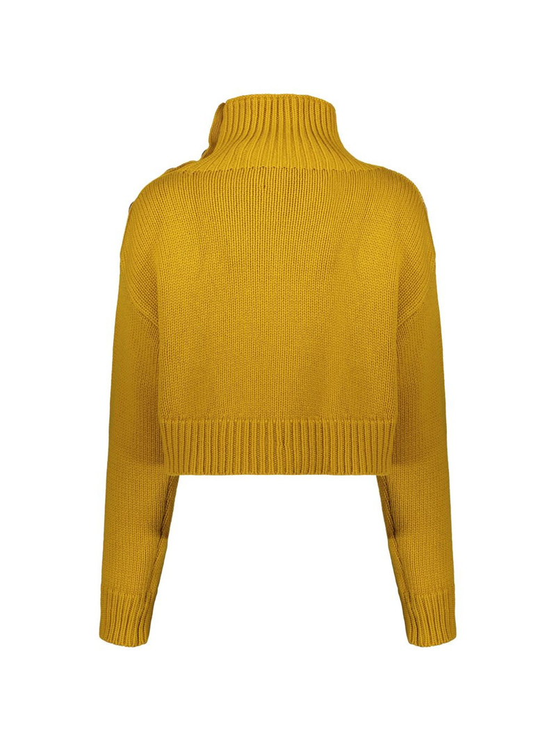 Yves Salomon high-collar cropped sweater outlook