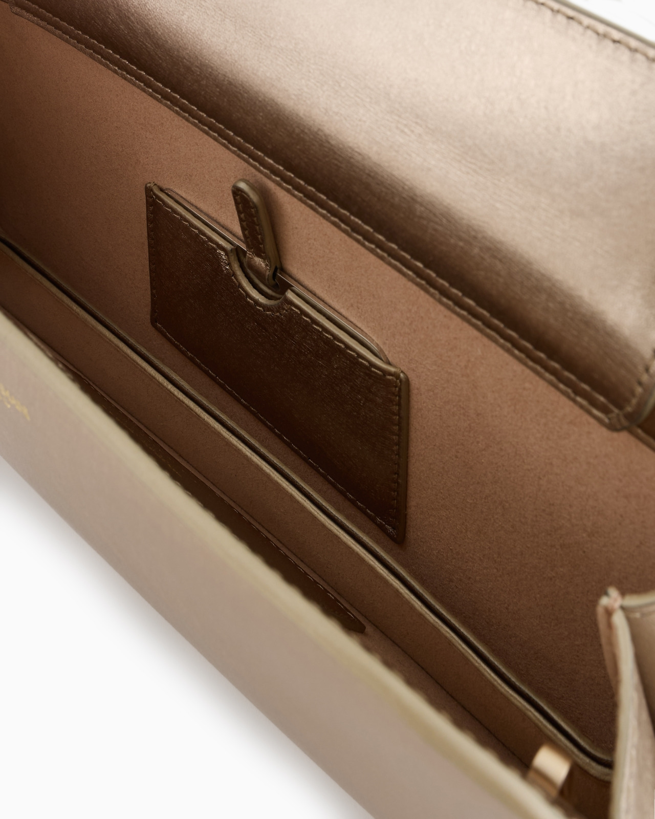 LAMÉ LEATHER LA PRIMA HORIZONTAL CLUTCH BAG - 4