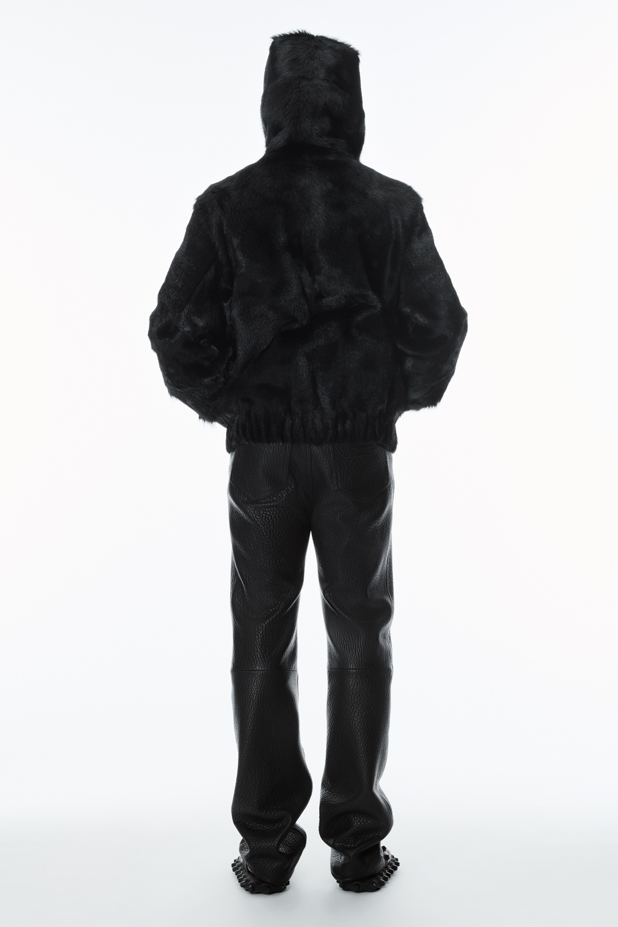 Zip-Up Hoodie in Calf Hair - 4