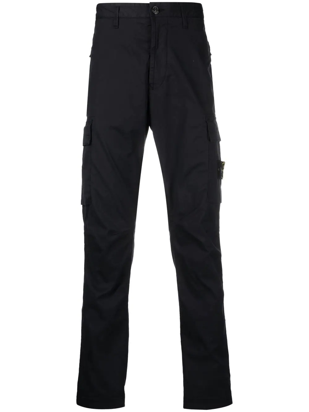 logo-patch cargo trousers - 1