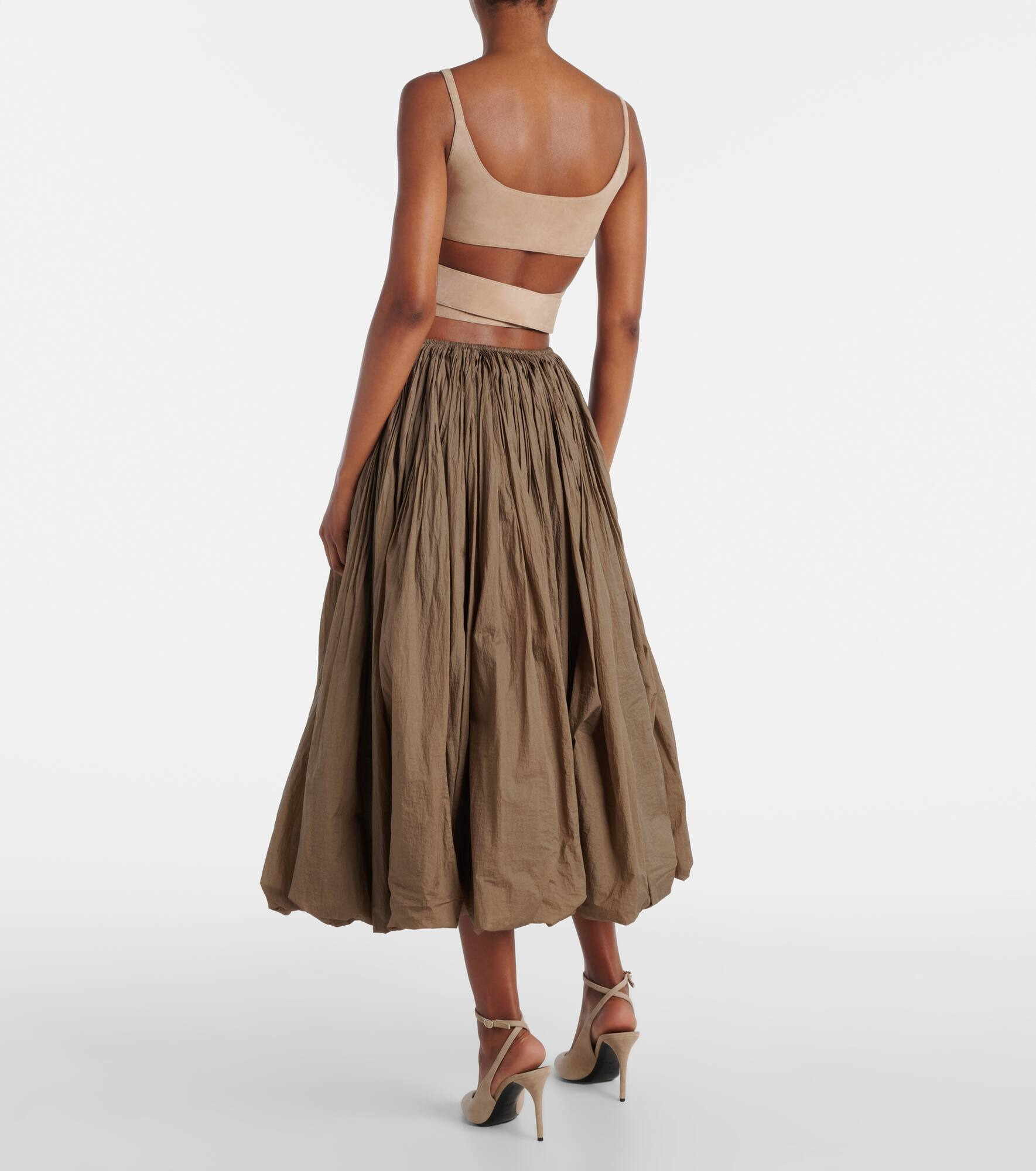 Flared balloon maxi skirt - 3