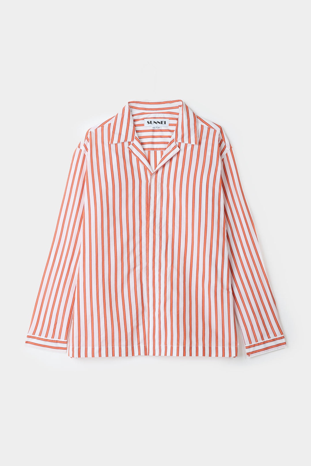 REGULAR SHIRT / cream & red stripes - 1