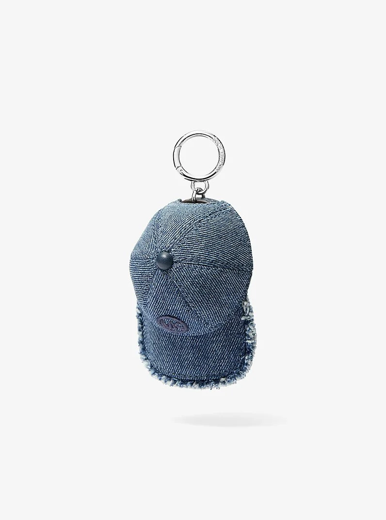 Denim Baseball Hat Bag Charm - 1
