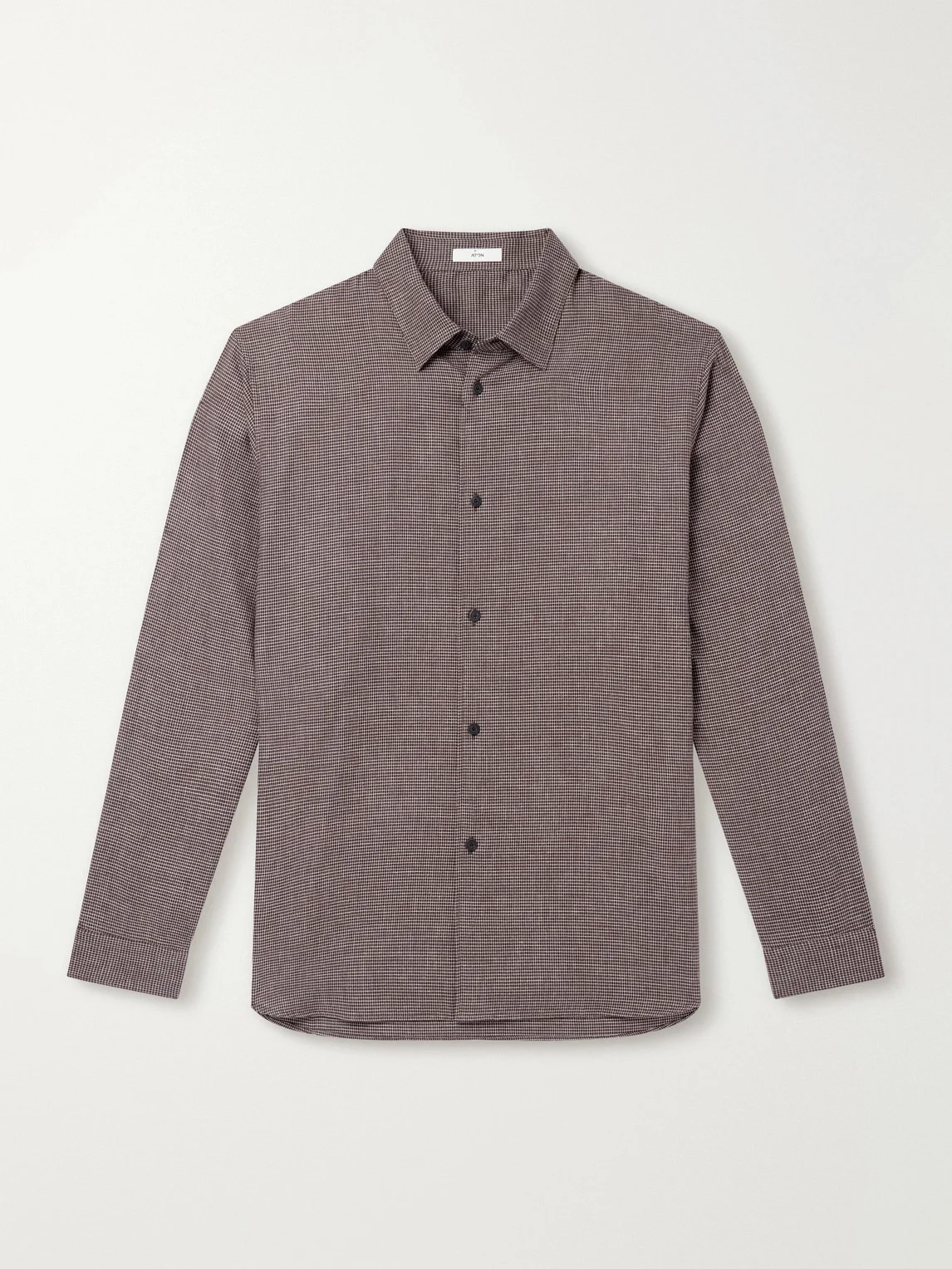 Checked Cotton and Yak-Blend Shirt - 1