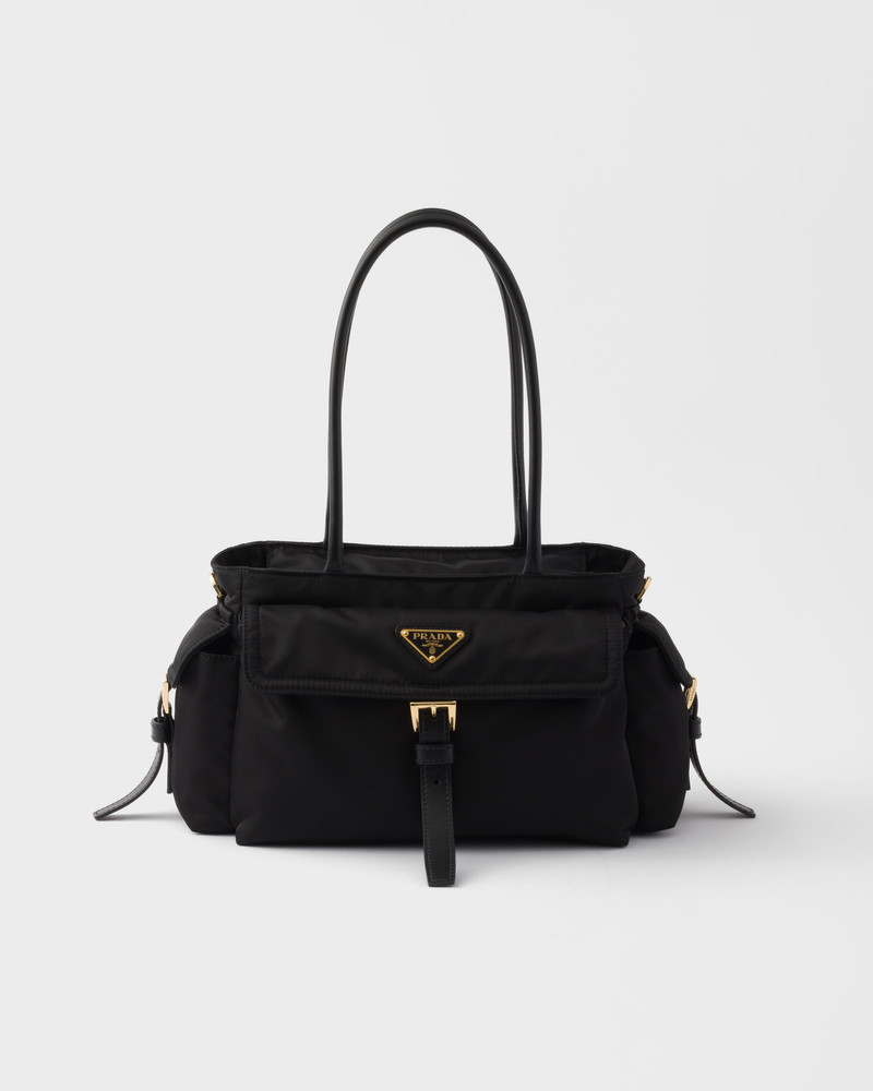 Prada Explore medium Re-Nylon and leather tote bag 1