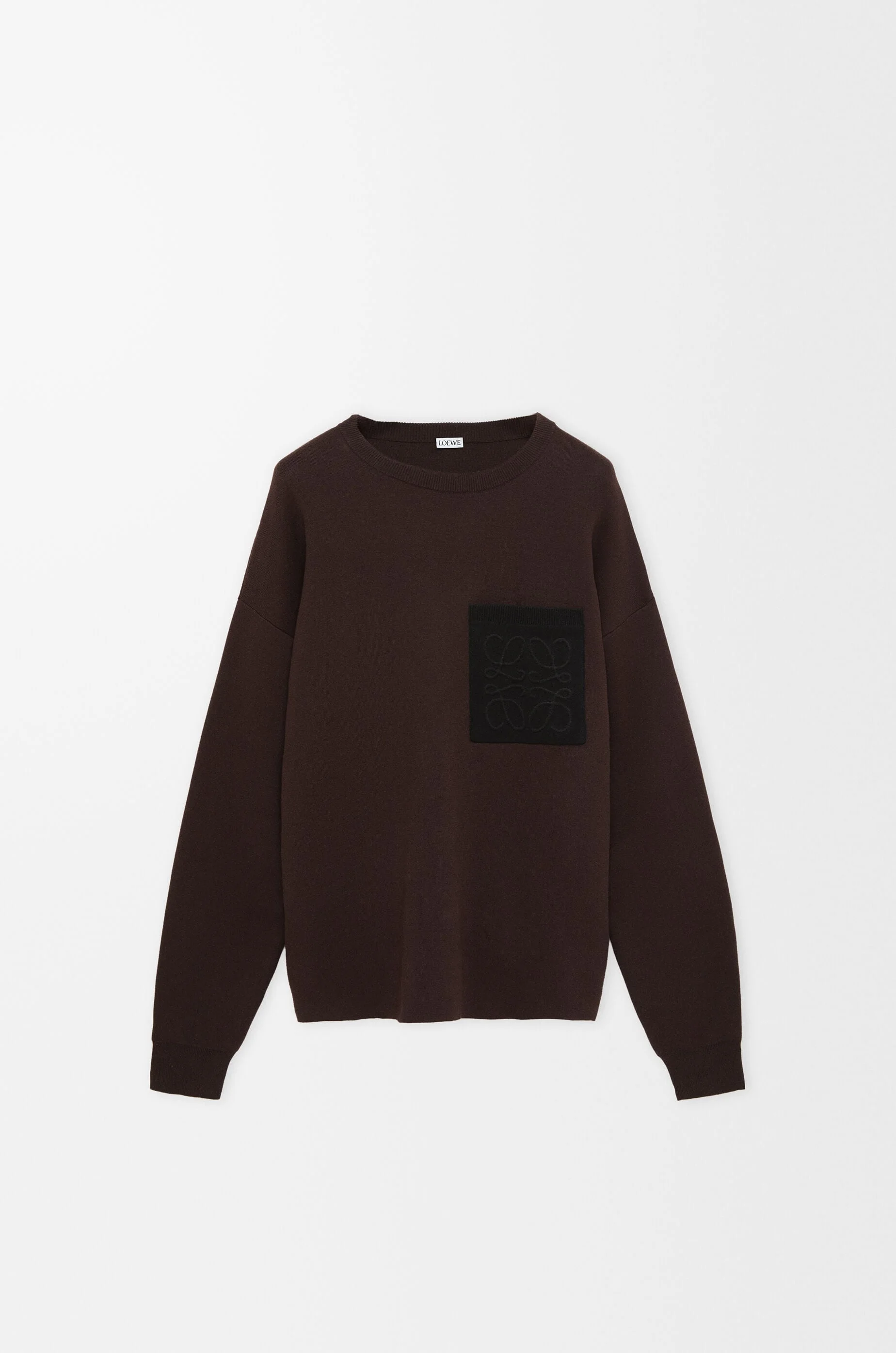 Anagram pocket sweater in cotton blend - 1