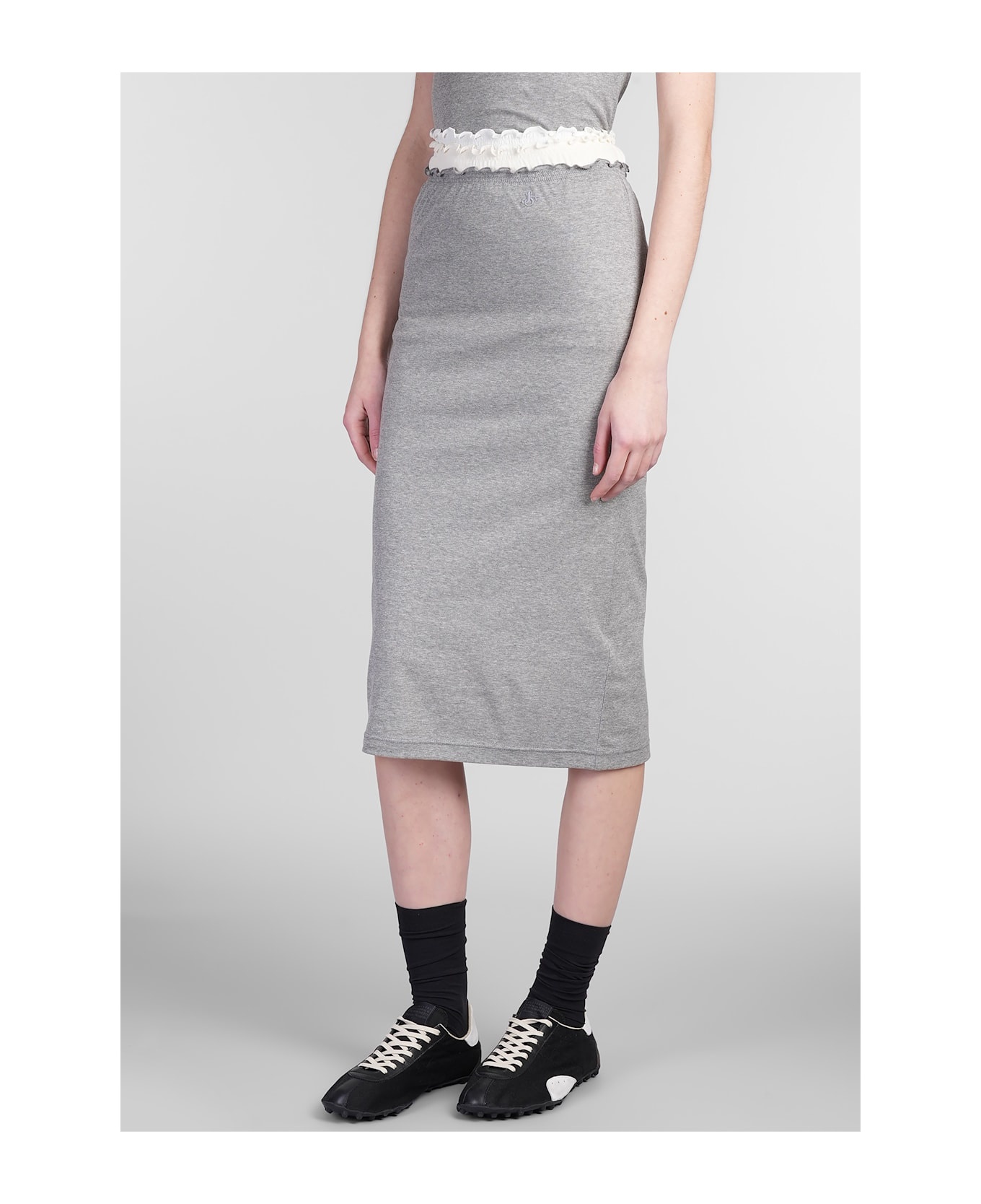 スカート JIL SANDER Women Mid Skirts J40FV0105JTN357971 GREY Jil Sander Skirt In Grey Cotton | italist | REVERSIBLE