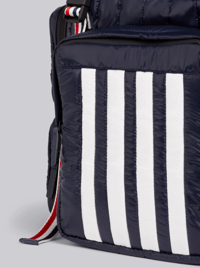 Thom Browne Navy Quilted Ripstop Tricolor Webbing Handles 4-Bar Backpack outlook