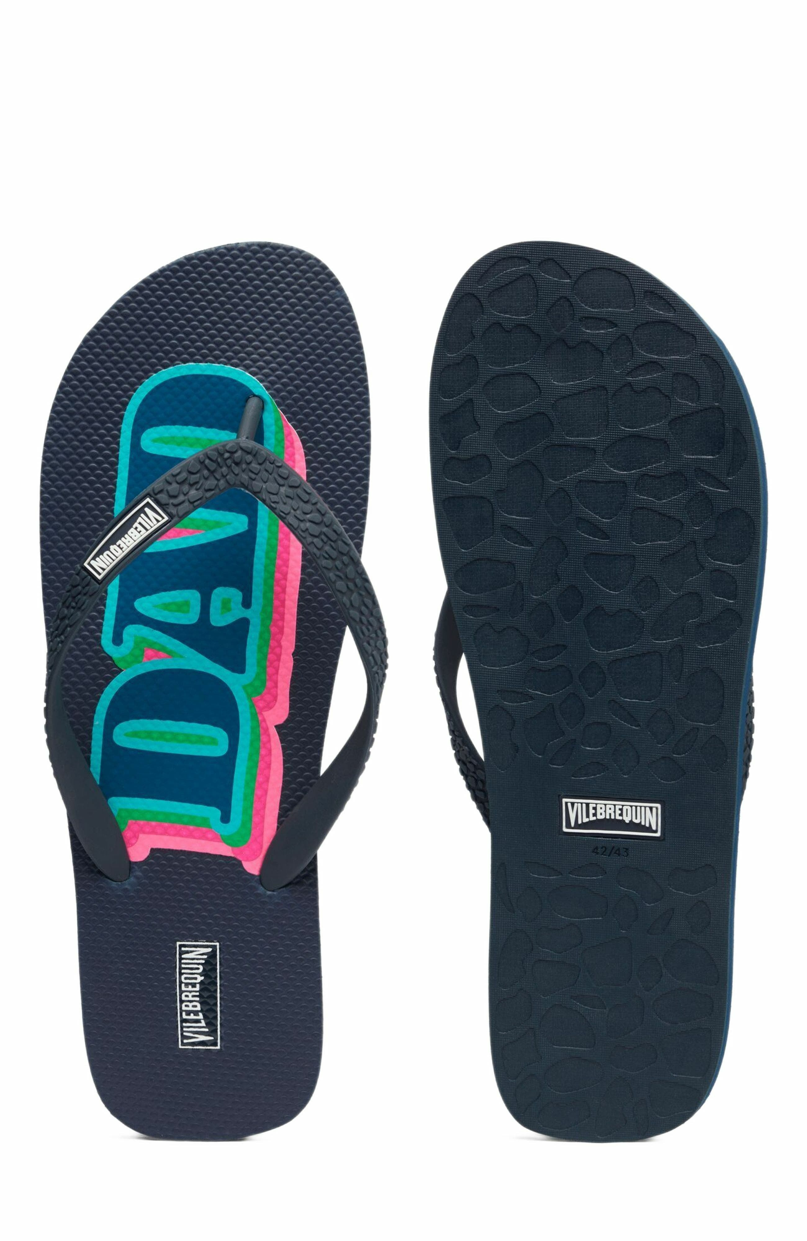 Vilebrequin Men's Dad and Son Flip Flops in Bleu Marine at Nordstrom - 2