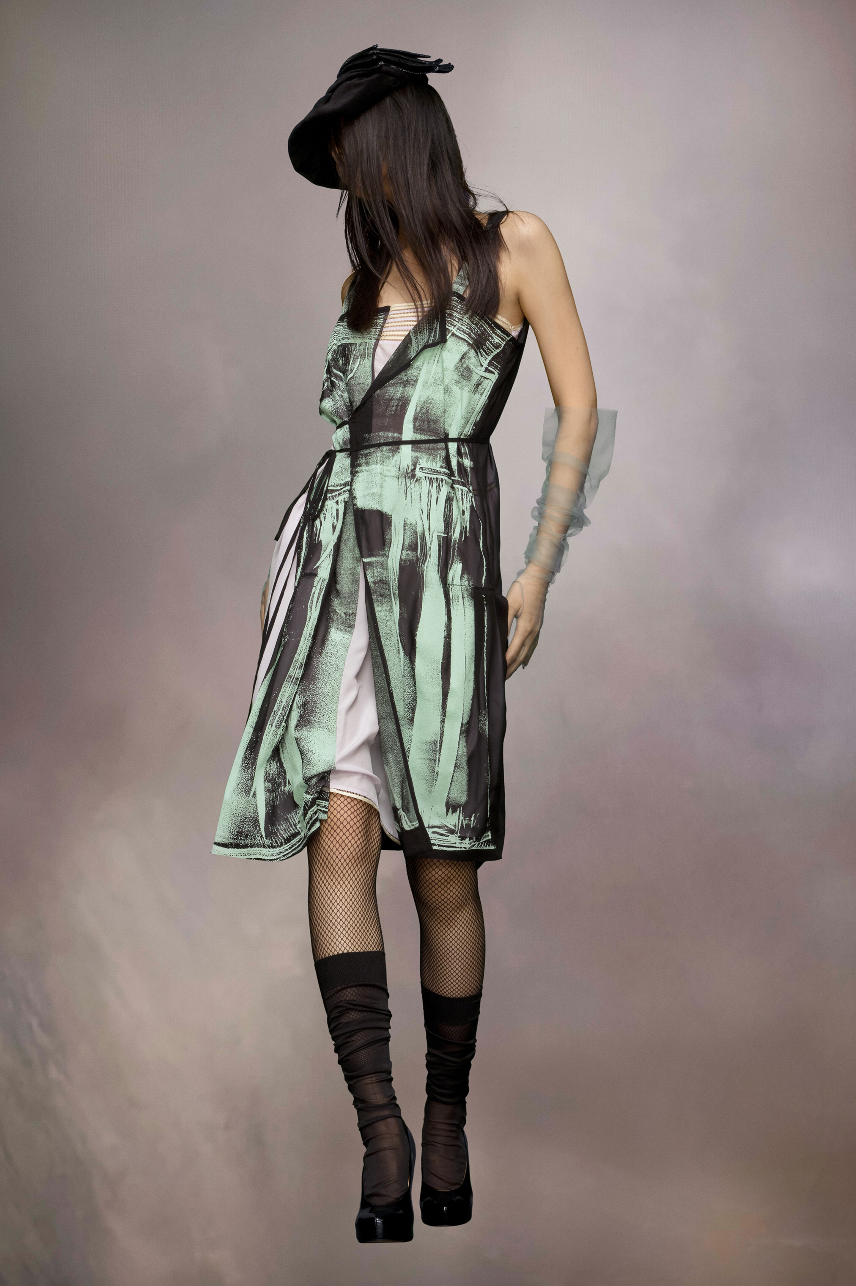 Freeze-frame silk dress - 3