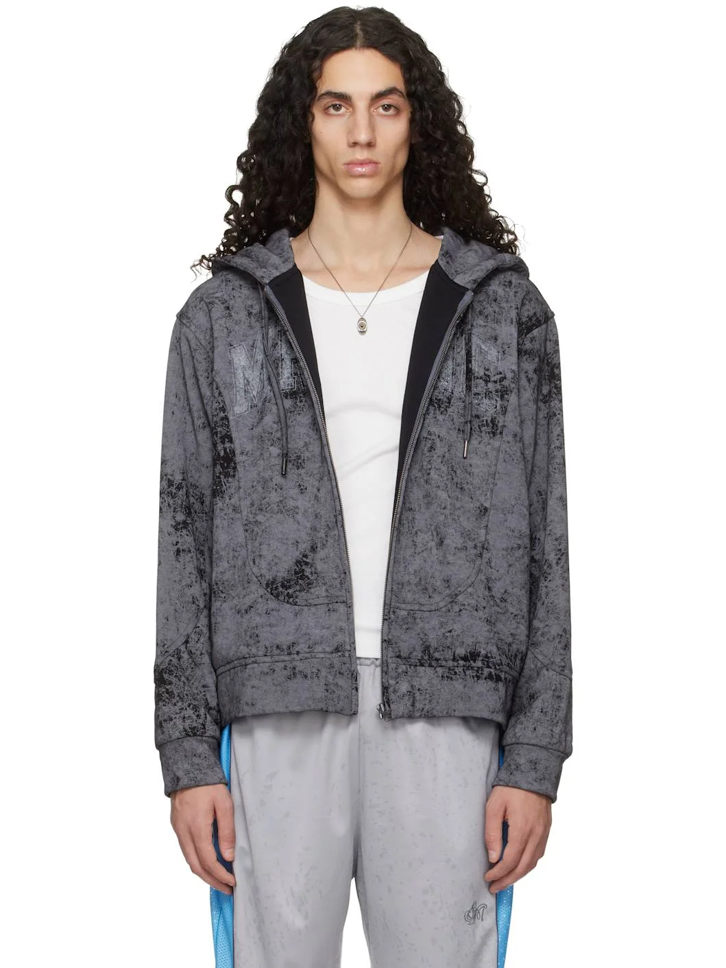 Gray Track Hoodie - 1