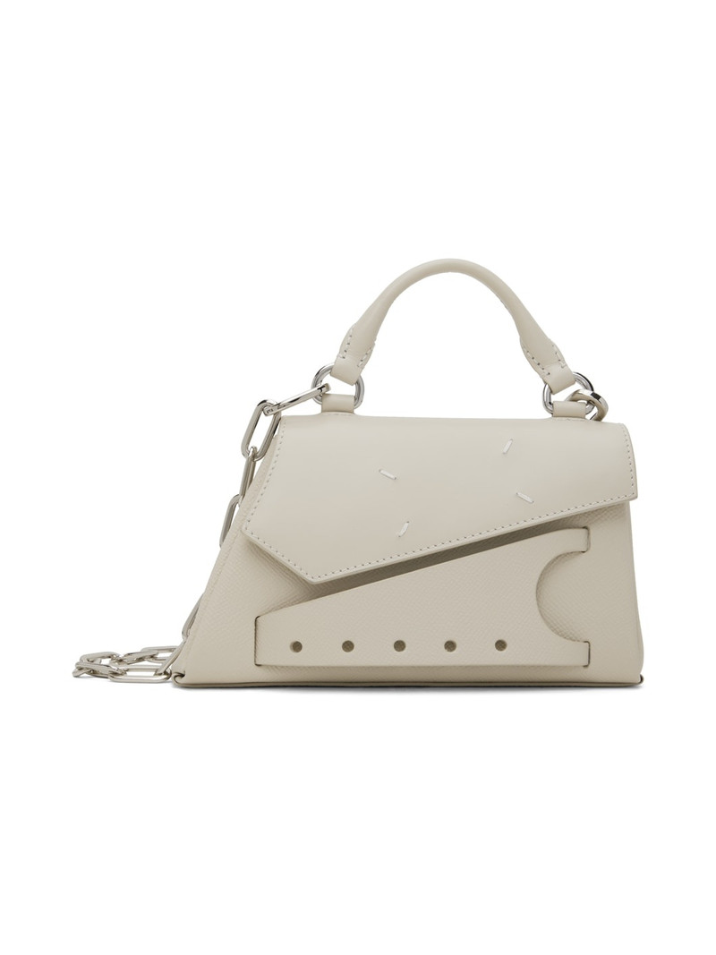 Beige Snatched Asymmetric Micro Bag 1