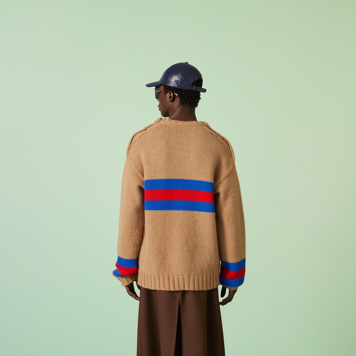 Wool mohair sweater with Web intarsia - 6