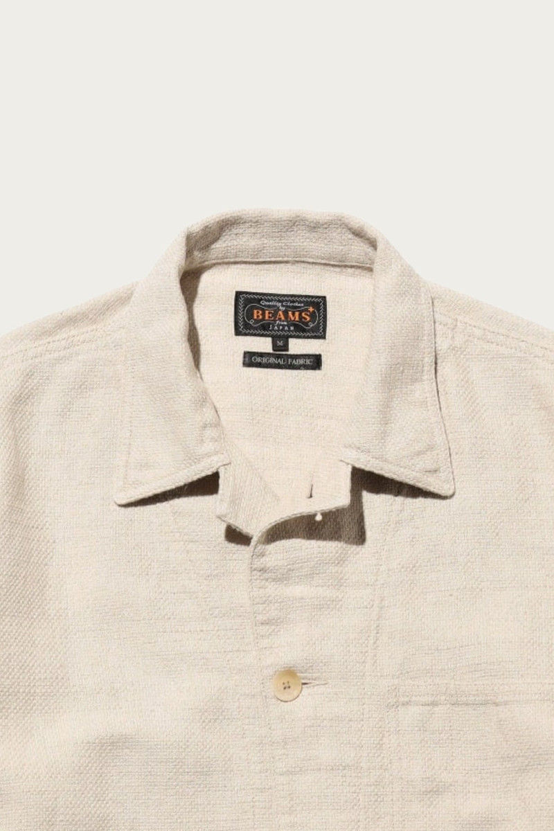 BEAMS PLUS MIL Chore Jacket Cotton Linen - Off White outlook