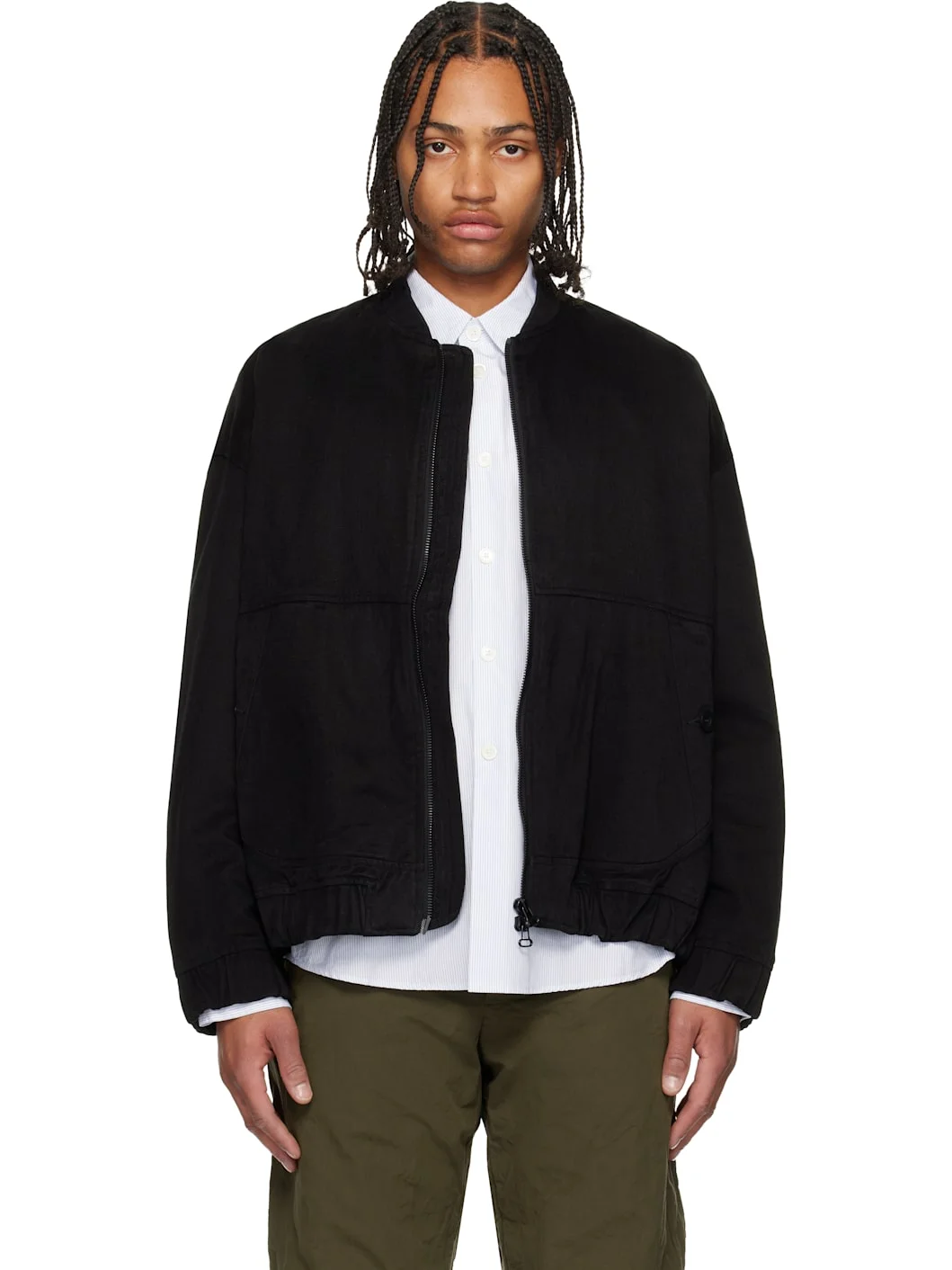 Black Mika Blouson Bomber Jacket - 1