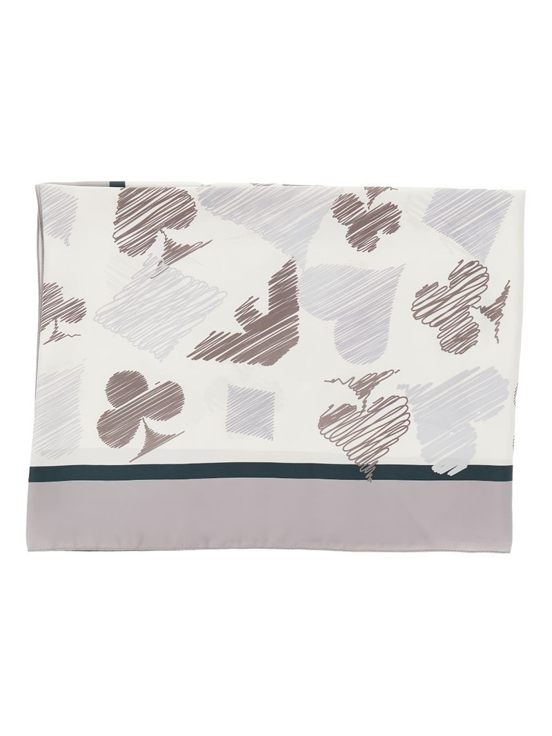 EMPORIO ARMANI patterned border scarf outlook