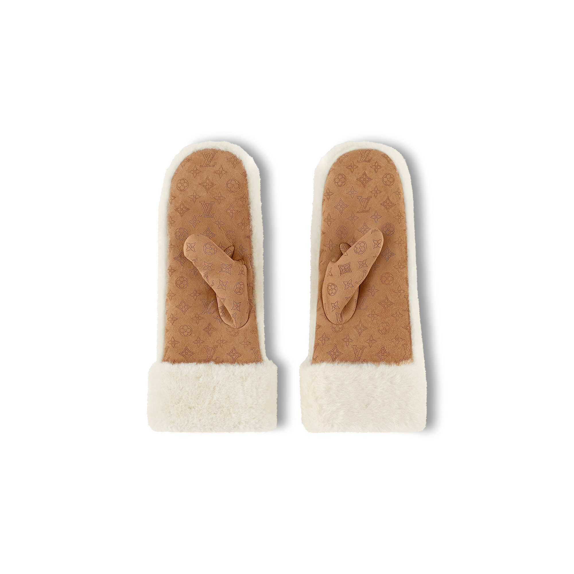 Monogram Shearling Mitts - 2