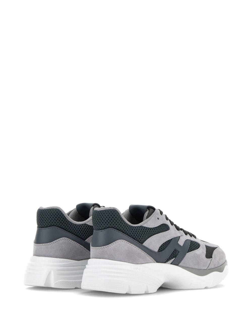 panelled suede sneakers - 3