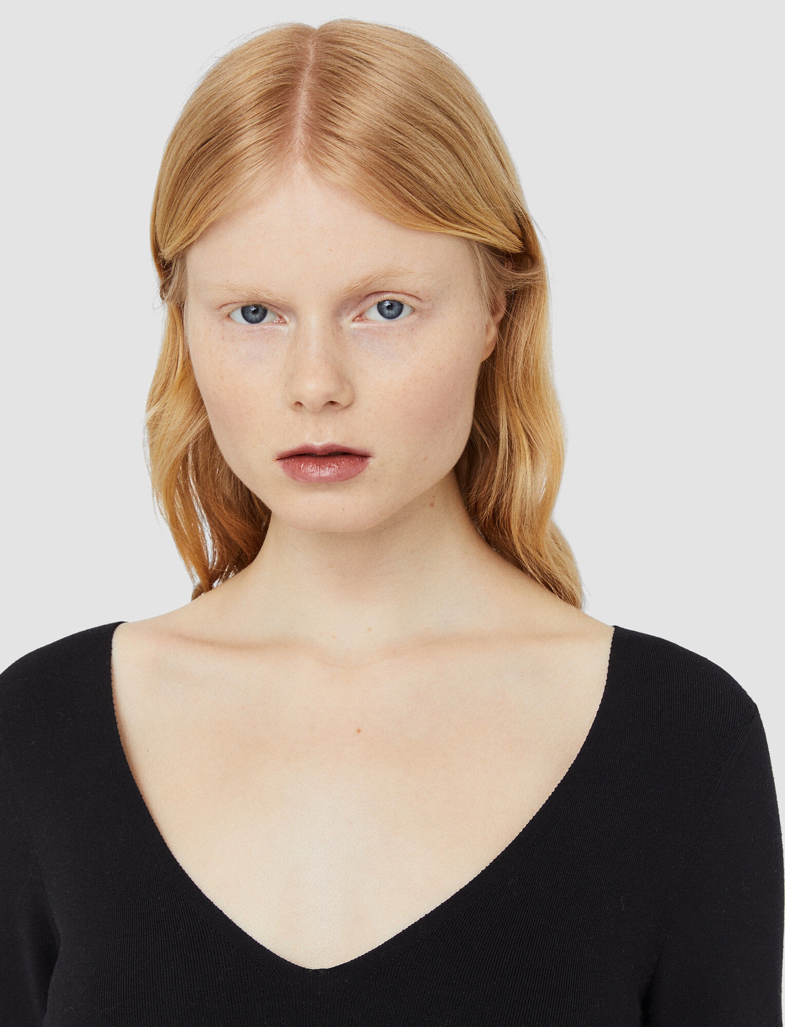 Silk Stretch V Neck Top - 5