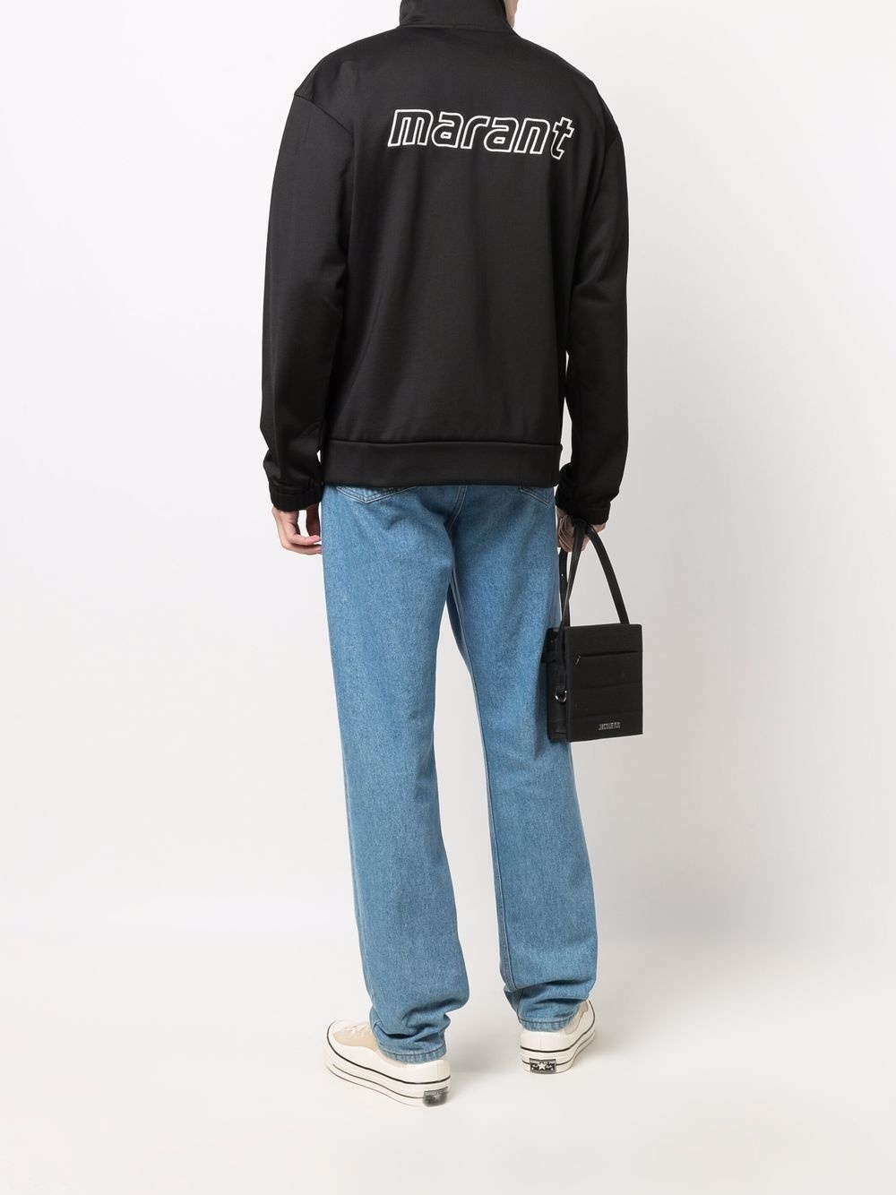 logo-embroidered bomber jacket - 2