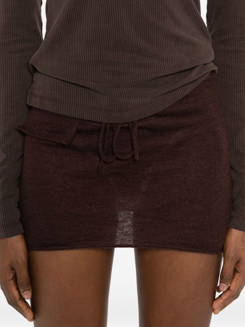 drawstring-waist mini skirt 5