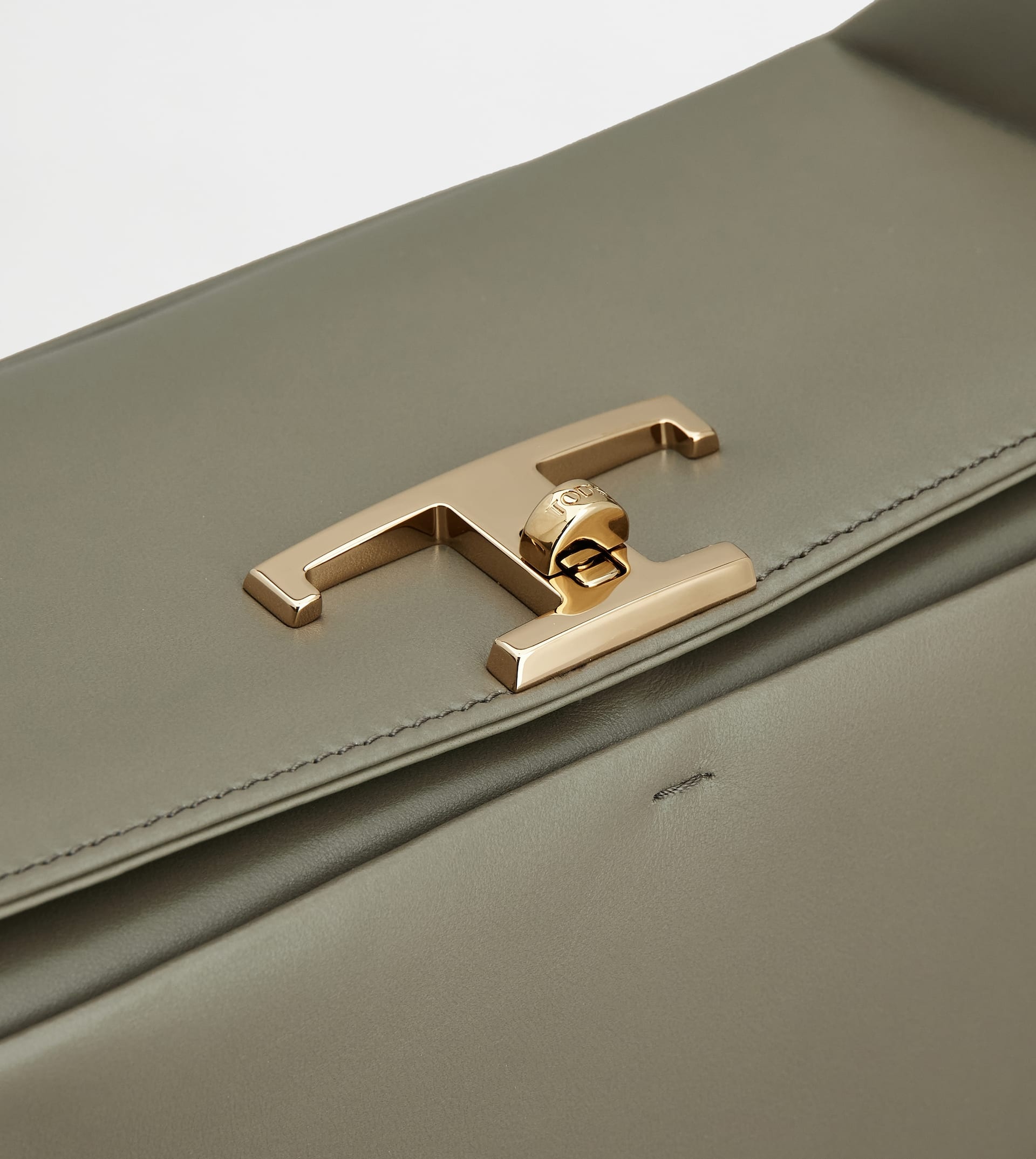 TOD'S T-BOX BAG IN LEATHER MINI - GREY - 7
