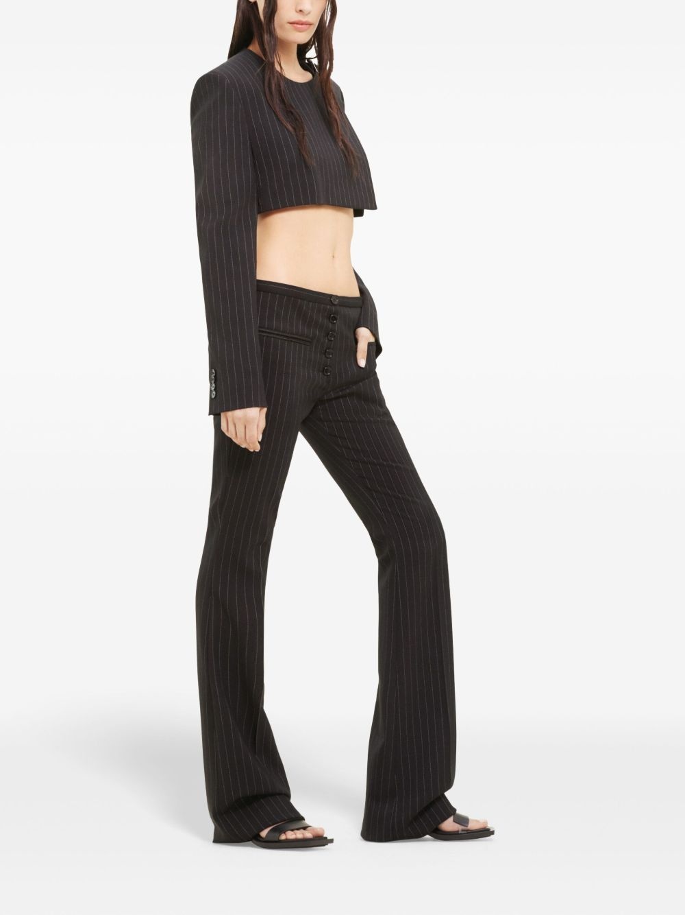 tailored pinstripe trousers - 3