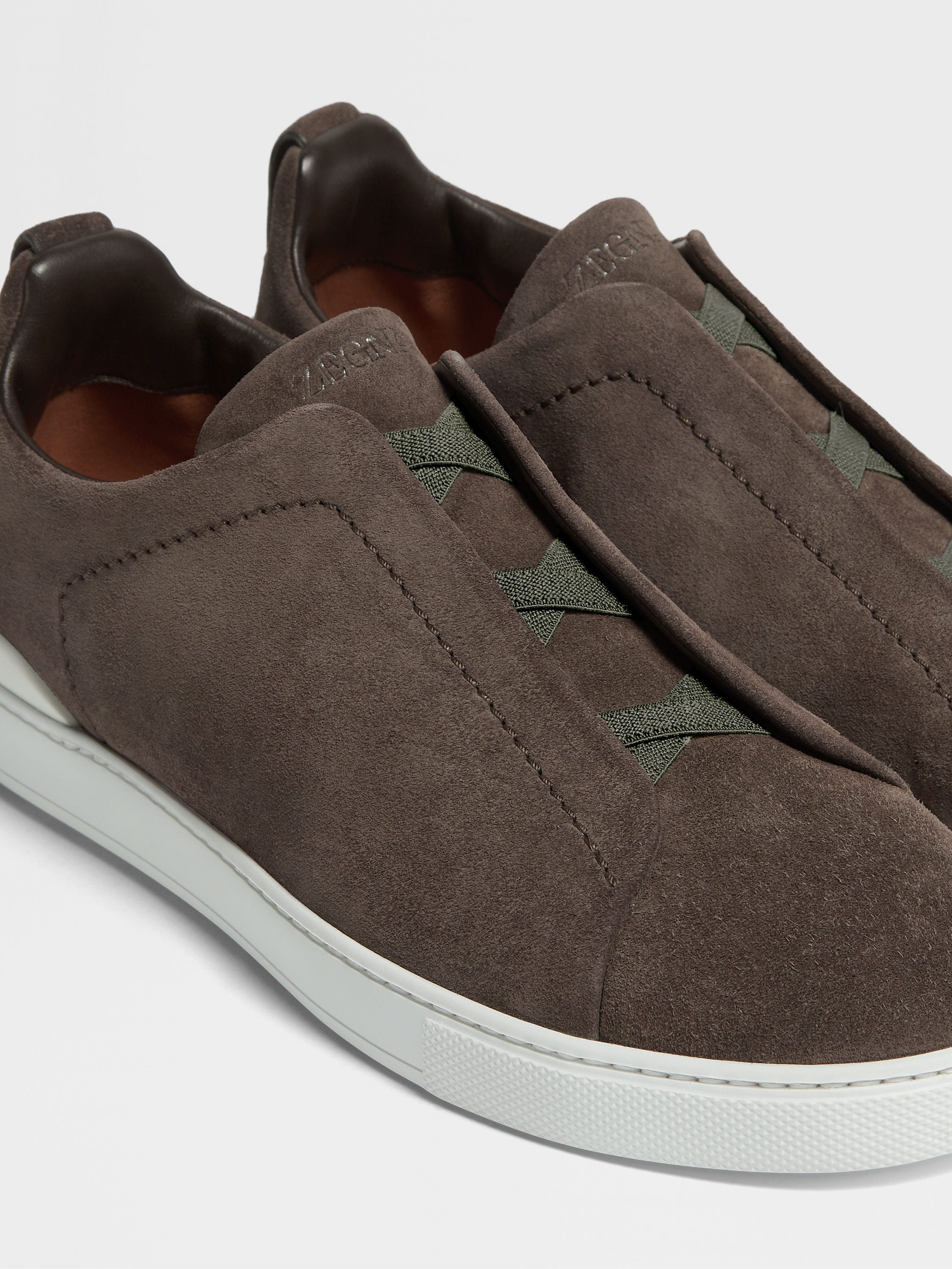 BROWN SUEDE TRIPLE STITCH™ SNEAKERS - 3