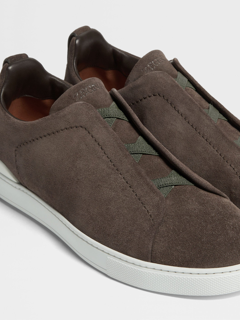 BROWN SUEDE TRIPLE STITCH™ SNEAKERS 3