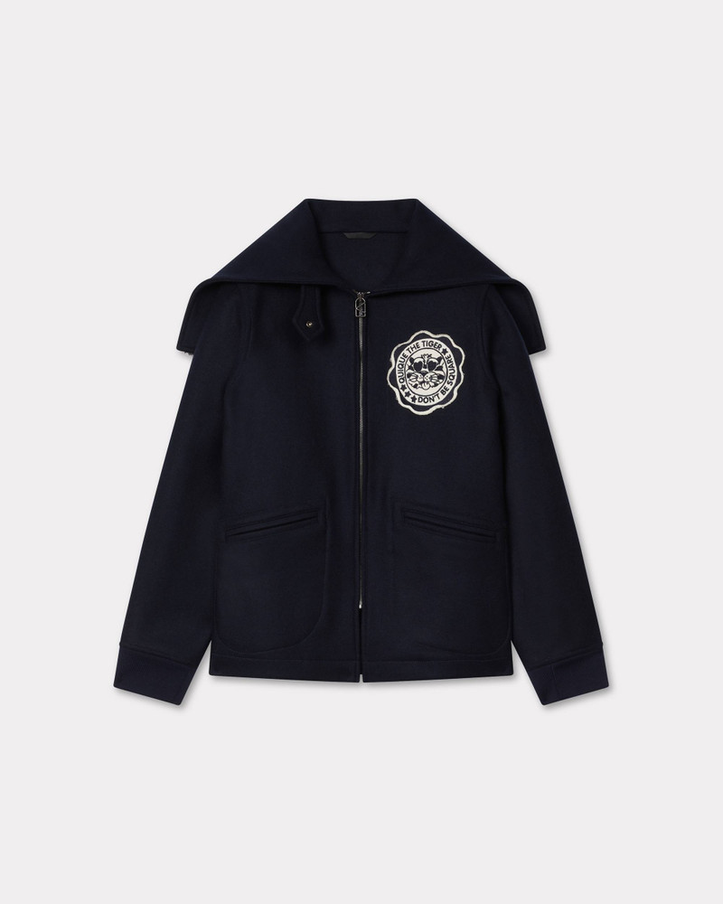 'KENZO Badges' peacoat in mixed wool 1