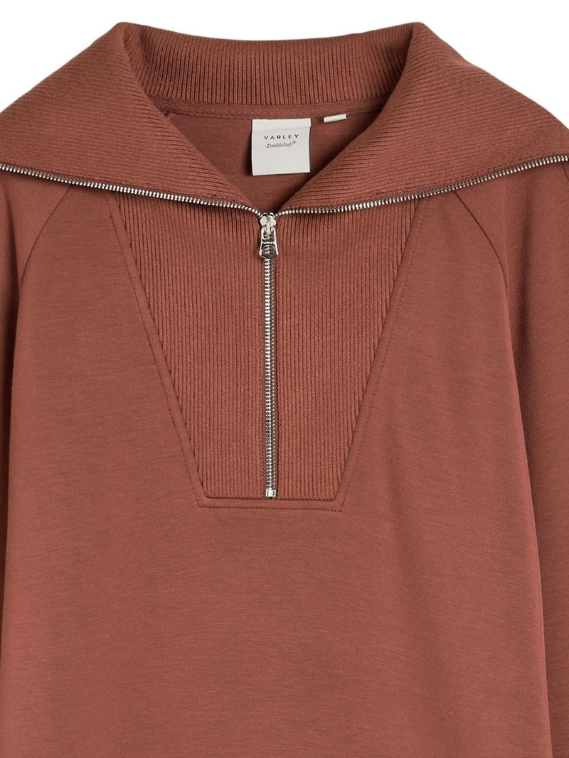 VARLEY Xina zip ribbed sweater outlook
