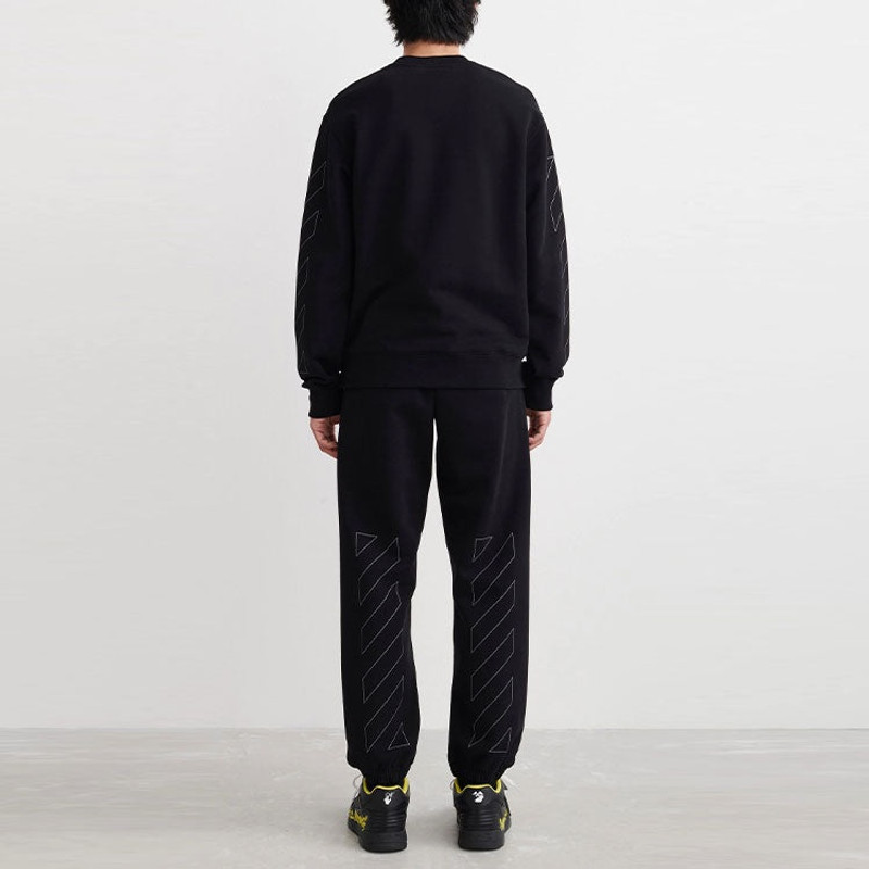 Men's Off-White SS22 Printing Round Neck Black OMBA057C99FLE0021010 3